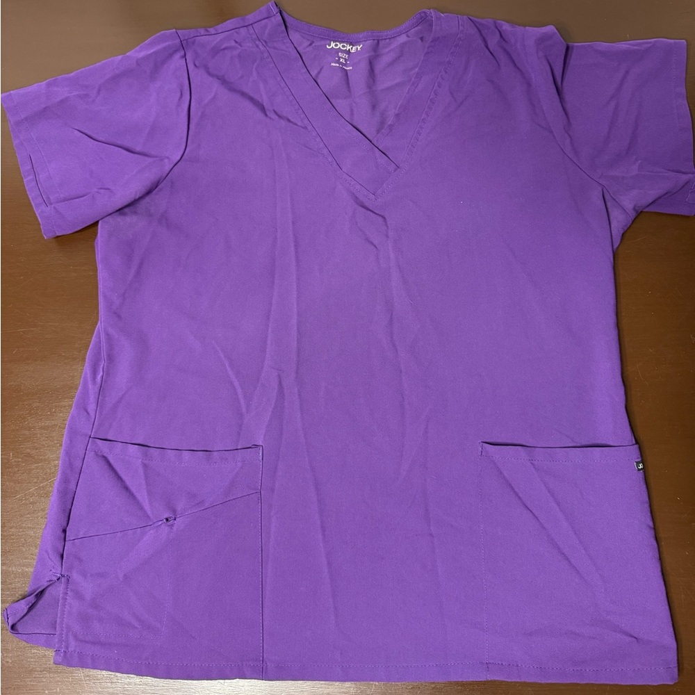 Jockey Purple V-Neck Scrub Top